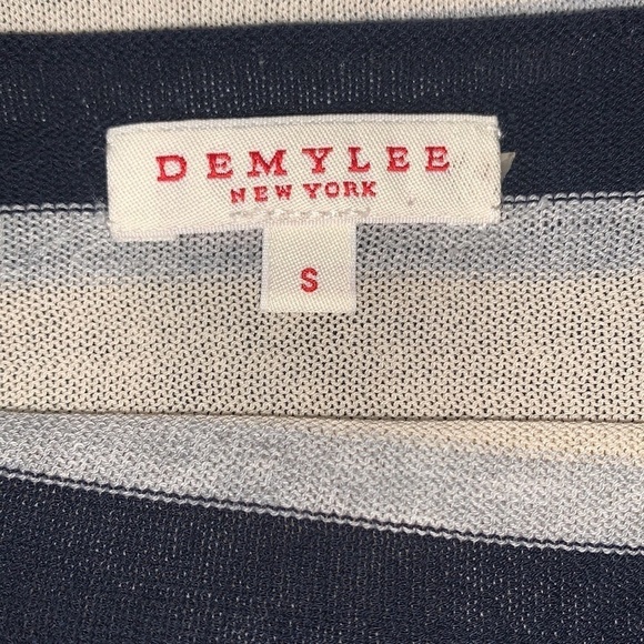Like New! Demylee New York Striped Boatneck 3/4 Sleeve Top S - Picture 5 of 6